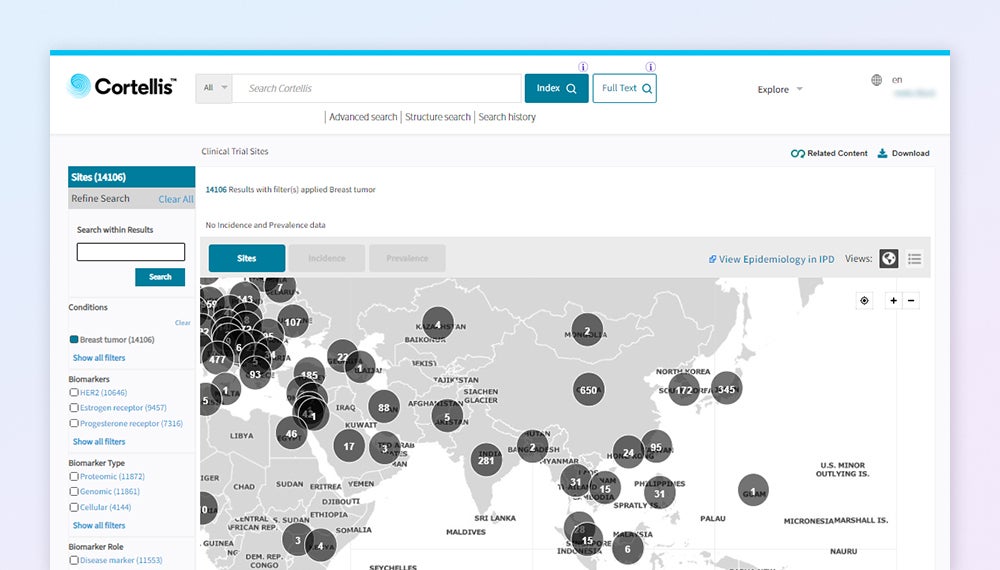 患者にアクセスできる、経験のある施設の特定 