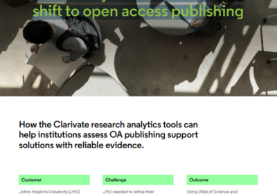 The library’s critical role in the shift to open access publishing